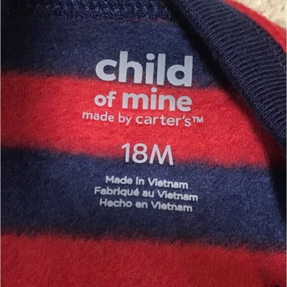 Child Of Mine Carters Toddler Little Brother Long Sleeve Striped Sweatshirt 18M - Picture 4 of 7